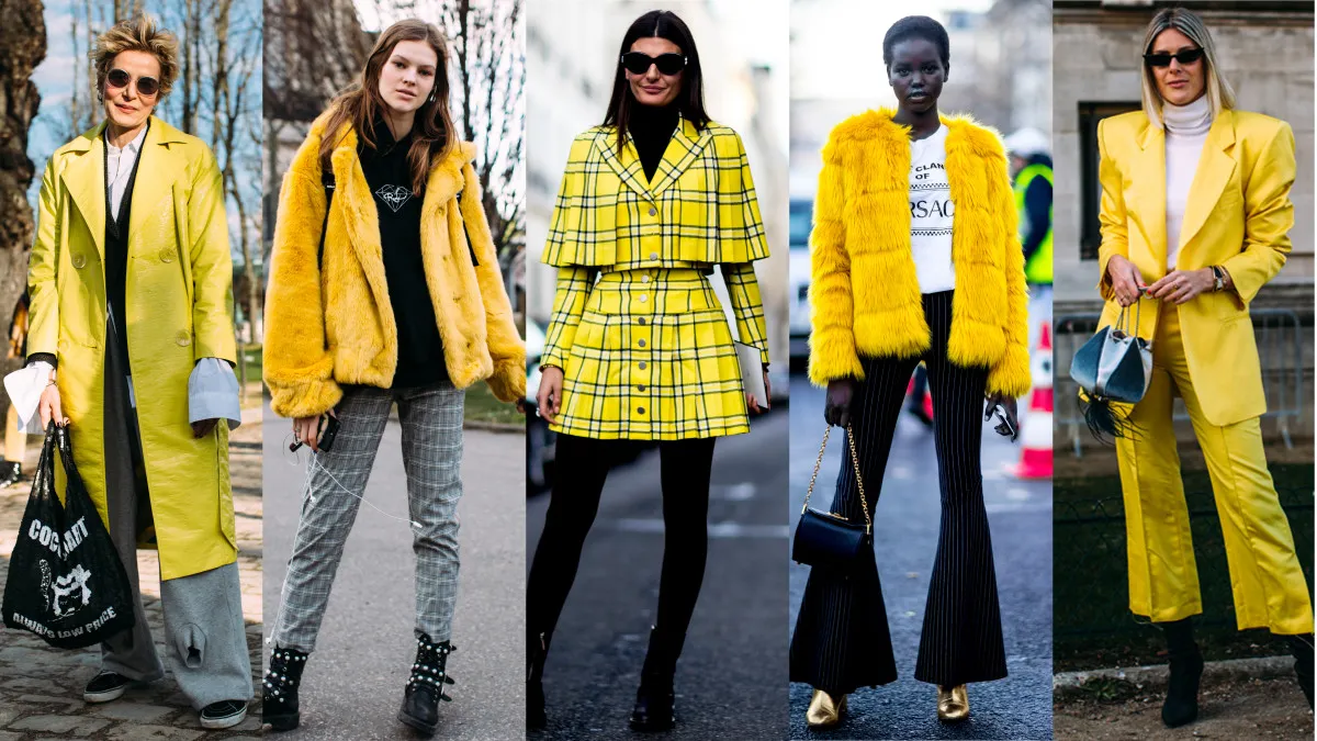 yellow color women clothing